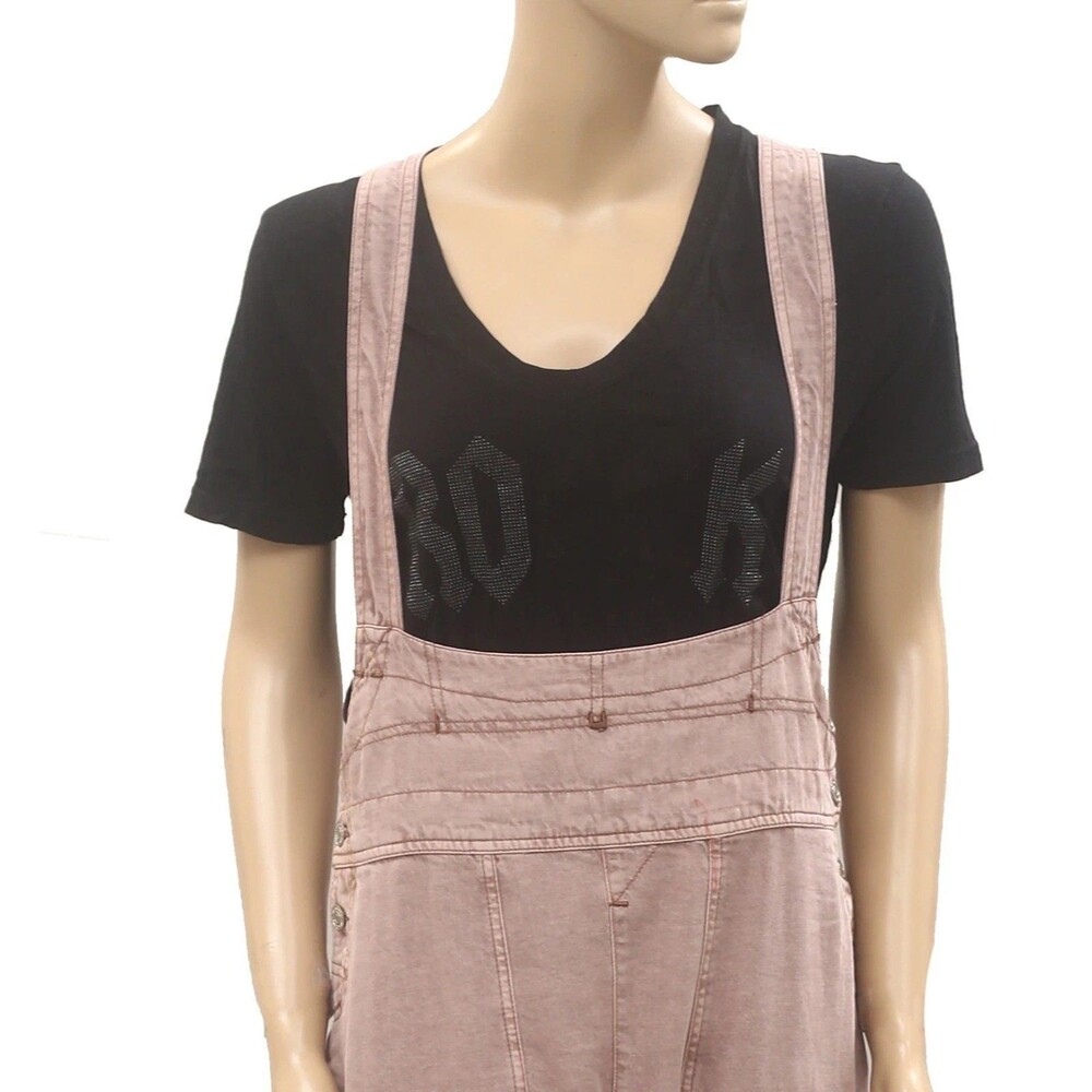 Free People We The Free Felix Tapered Overalls Jumpsuit Pinafore Solid XS 287217 - Picture 6 of 8